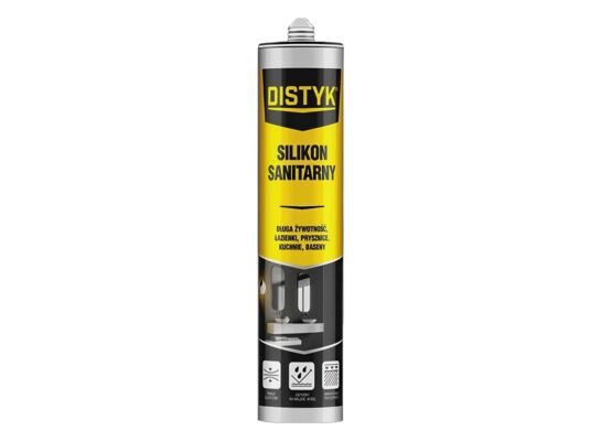 Silikon sanitarny biały 280 ml DISTYK