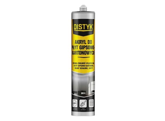 Akryl do płyt gipsowo-kartonowych 280 ml DISTYK