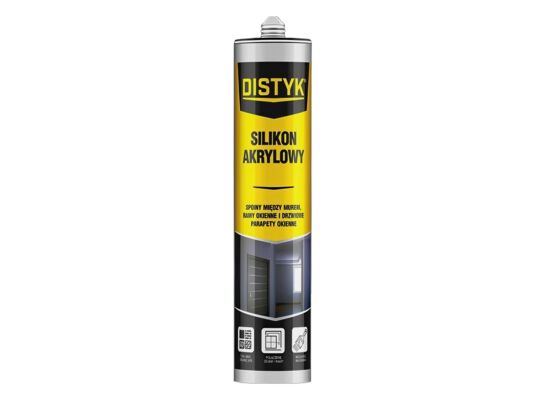 Silikon akrylowy biały 280 ml DISTYK