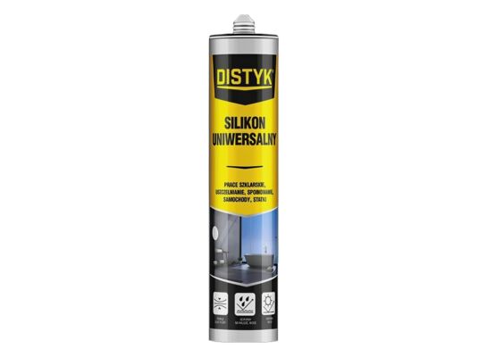 Silikon uniwersalny biały 280 ml DISTYK
