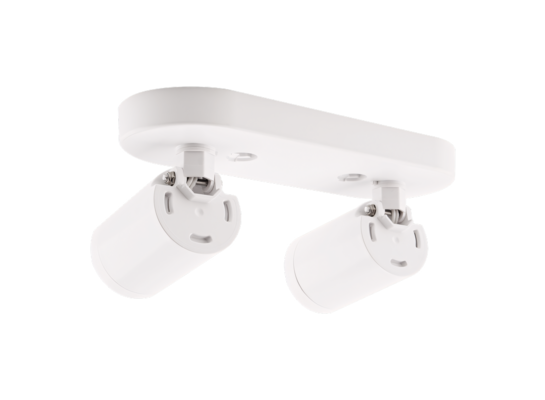 Lampa sufitowa spot abs 2C biała 240 V