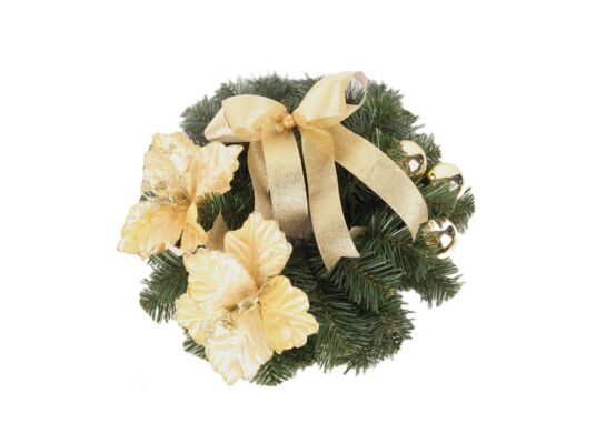 Wianek dekorowany na złoto 45cm