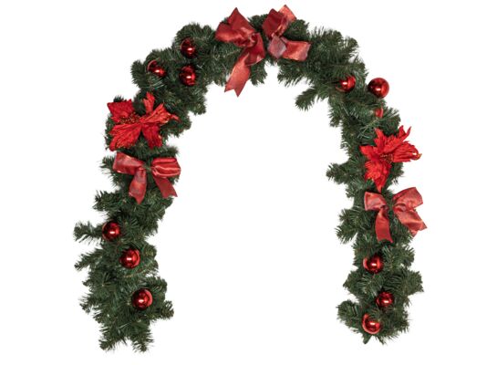 Girlanda dekorowana na czerwono 2 m