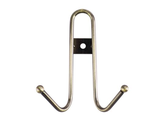 Wieszak ścienny 1712 złoto antyczne 2 haczyki AWD INTERIOR