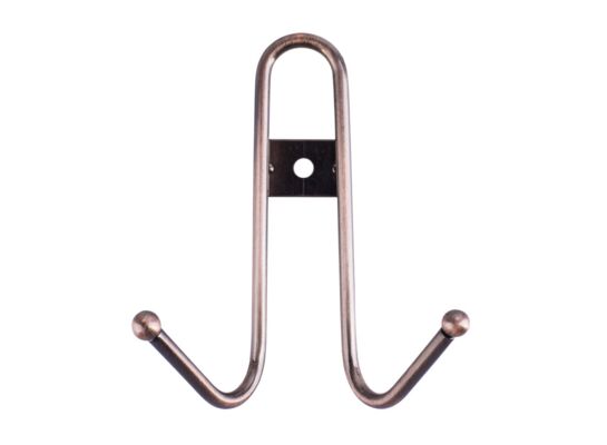 Wieszak ścienny 1713 miedź antyczna 2 haczyki AWD INTERIOR