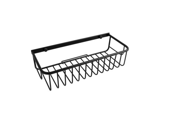 Półka pod prysznic 1814 czarna prostokątna przykręcana AWD INTERIOR