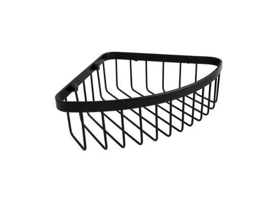 Półka pod prysznic 1815 czarna narożna przykręcana AWD INTERIOR