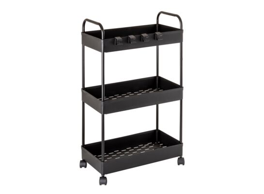 Regał na kółkach 1943 czarny 3 kosze + 4 haczyki AWD INTERIOR