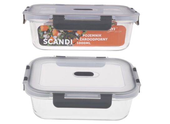 Pojemnik żaroodporny Scandi 1000 ml szklany