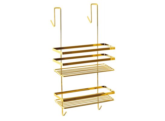 Półka pod prysznic 1987 złota zawieszana podwójna AWD INTERIOR