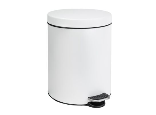 Kosz na śmieci 5 l z pedałem 1787 biały stalowy AWD INTERIOR