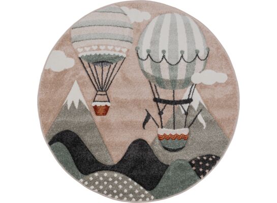 Dywan Bond Kids 120cm koło balony beżowo-zielony