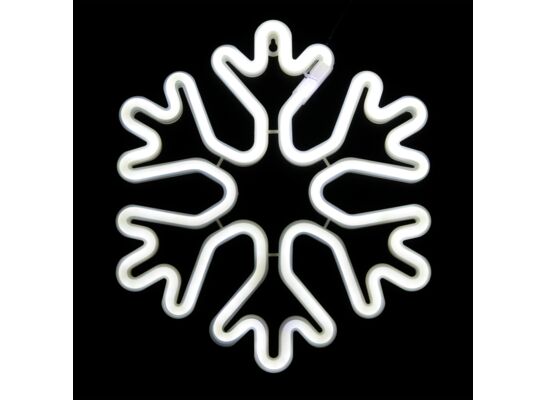 Neon LED śnieżynka 26,5 x 30 cm DPM