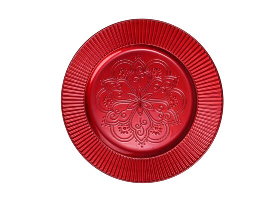 Taca dekoracyjna 33 cm czerwona