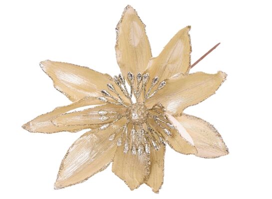 Gwiazda betlejemska na piku 25 cm kremowa