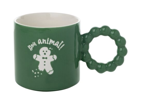 Kubek koralikowe ucho 270 ml zielony różne wzory