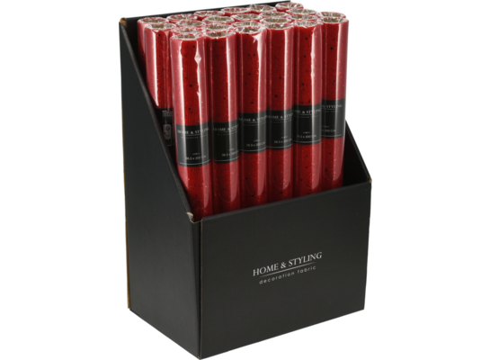 Tkanina dekoracyjna z brokatem 38 x 200 cm czerwona 1 szt.