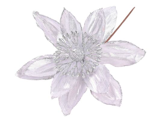 Gwiazda betlejemska na piku 25 cm biała