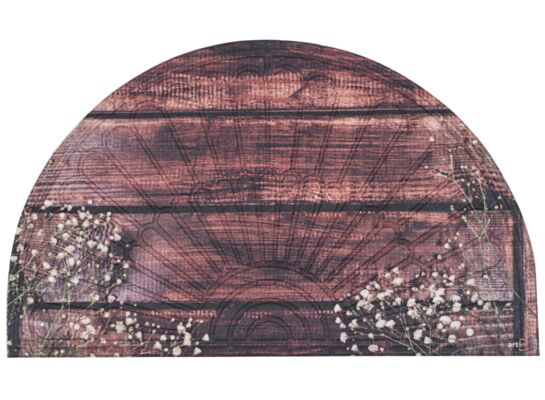 Wycieraczka półokrągła Wooden 45 x 75 cm brązowy