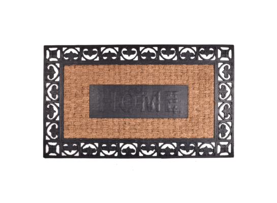 Wycieraczka Panama z kokosem gumowa Home 40 x 60 cm czarno-brązowy