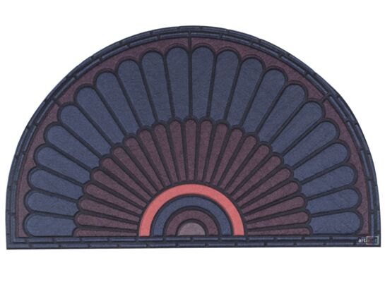 Wycieraczka półokrągła Paw 45 x 75 cm granatowy