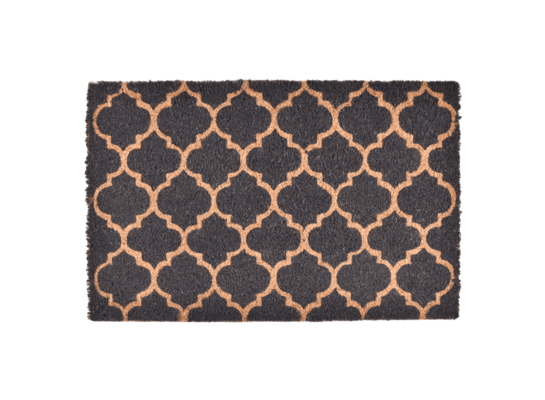 Wycieraczka kokosowa z nadrukiem Romby 40 x 60 cm czarno-brązowy