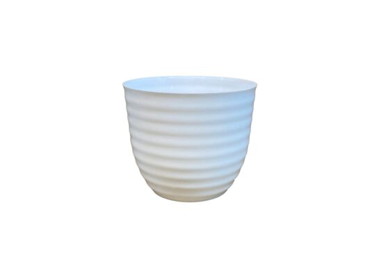 Doniczka Bratek Fala 20 cm biały