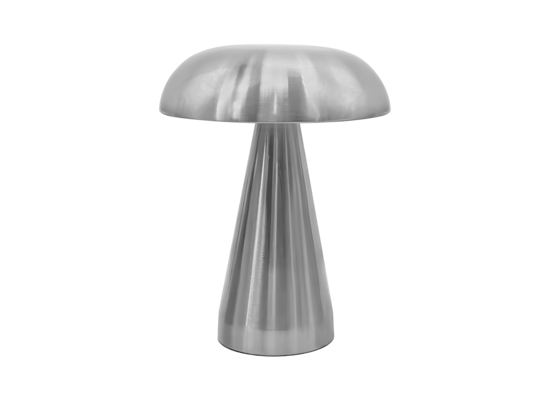 Lampa stołowa LED 16 x 16 x 21,5 cm srebrna 220 V