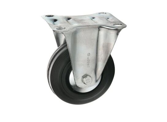 Zestaw jezdny z kołem czarnym 100mm/100kg płyta stała