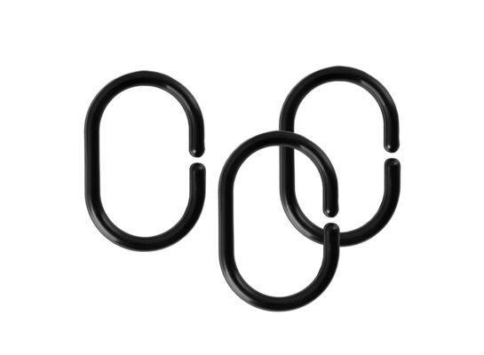 Kółka do zasłonki 1959 czarne 12 sztuk AWD INTERIOR