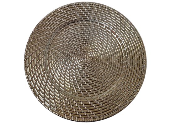 Taca dekoracyjna 33 x 33 cm złota