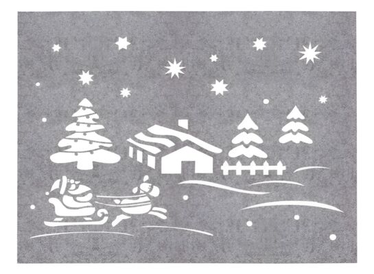 Podkładka filcowa Zima 40 x 30 cm szary