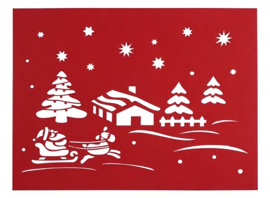 Podkładka filcowa Zima 40 x 30 cm czerwony