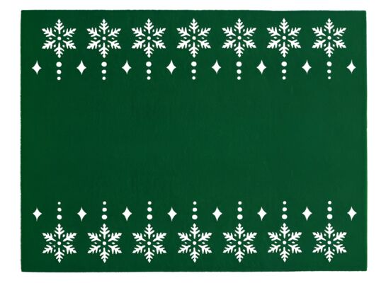 Podkładka filcowa Śnieżynka 40 x 30 cm zielony