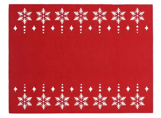 Podkładka filcowa Śnieżynka 40 x 30 cm czerwony