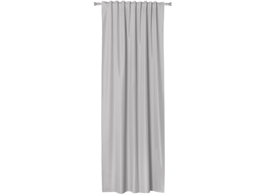 Zasłona z taśmą Nuit 135 x 260 cm jasnoszary