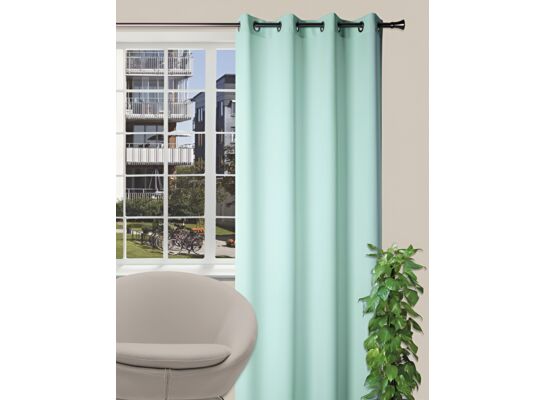 Zasłona z kółkami Oxford 140 x 245 cm miętowy