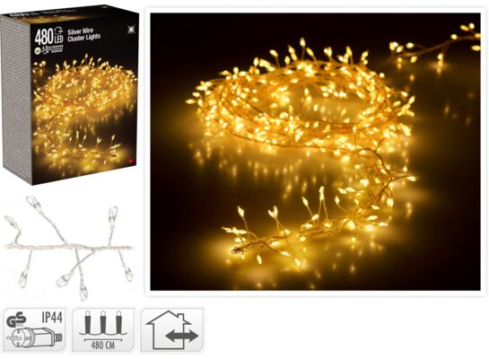 Lampki LED ciepły biały 480LED