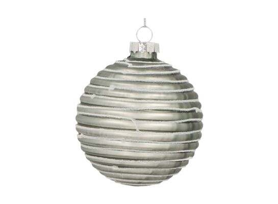 Bombka szklana 8 cm mix różne wzory 1 sztuka srebrna