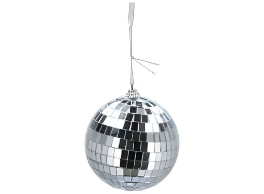 Bombka z efektem DISCO 10 cm srebrny