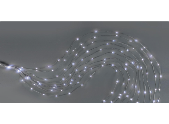 Kurtyna choinkowa 672 LED zimny biały 210 cm zimny biały