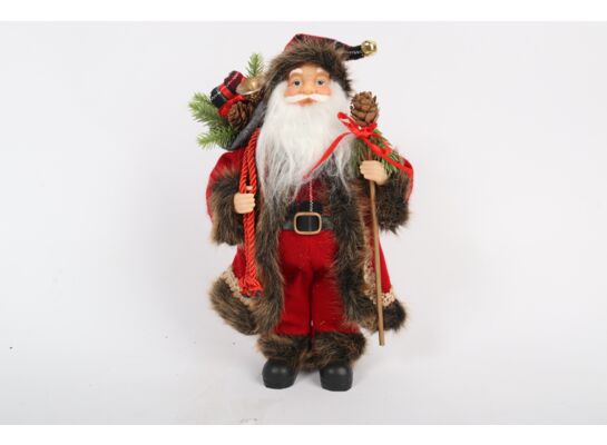 Figurka Mikołaj stojący 30,5 cm czerwona