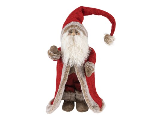 Figurka tekstylna święty mikołaj w okularach 92 cm wielokolorowy