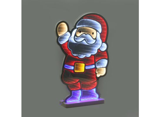 Figura ozdobna Mikołaj LED czerwono-biały 25 x 39 cm