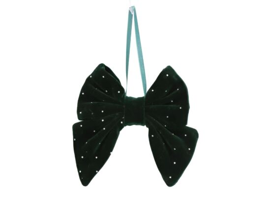 Kokarda zawieszka tkanina 11 x 12 cm zielona