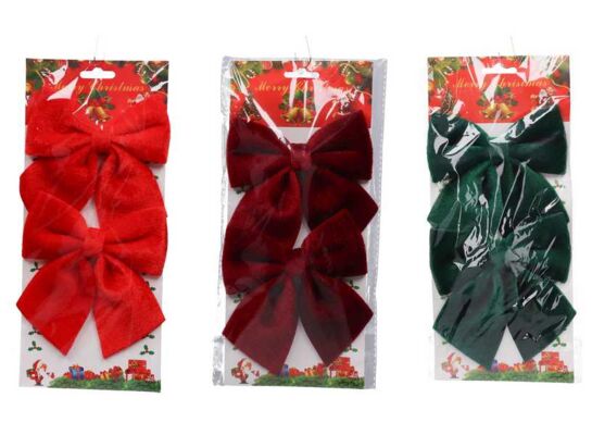 Kokardki świąteczne 13,5 x 14 cm 2 sztuki mix