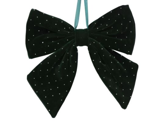 Kokarda zawieszka tkanina 23 x 24 cm zielona