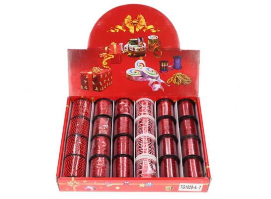 Wstążka 10 m czerwona mix