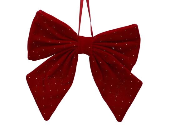 Kokarda zawieszka tkanina 23 x 24 cm czerwona