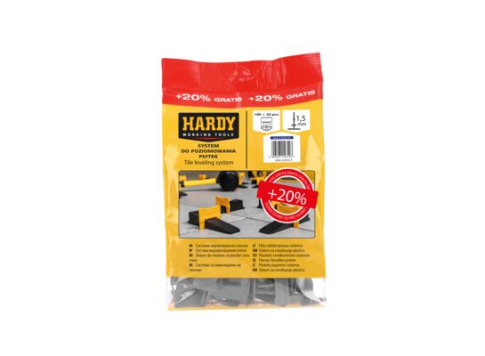 Klipsy fuga 1,5 mm 100 sztuk woreczek Hardy